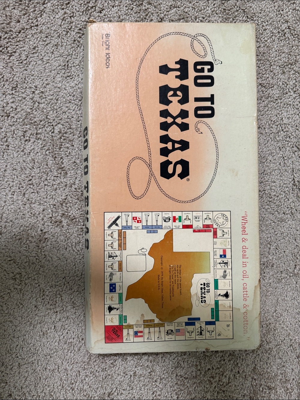 Vintage 1979 “Go to Texas” boardgame